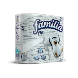 Туалетная бумага Familia Plus белая (2 слоя) 4 шт