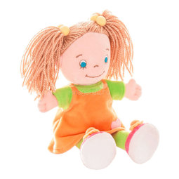 Мягкая игрушка AURORA Куклы 25 см Кукла девочка в оранжевом платье