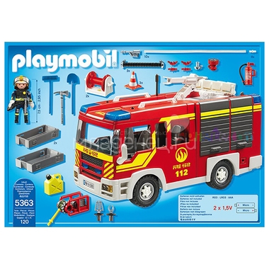 Игровой набор Playmobil Пожарная машина со светом и звуком 2