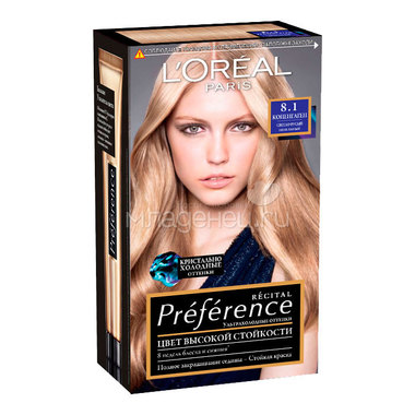 Краска для волос L'Oreal Preference копенгаген (тон 8.1) 0