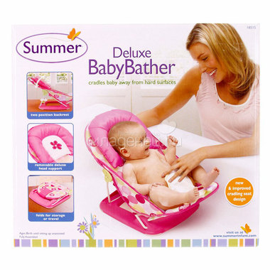 Лежак Summer Infant Baby Bather розовый с 0 мес 1
