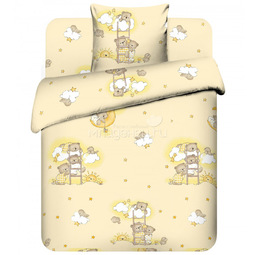 Комплект постельного белья детский Letto в кроватку BG-04 Бежевый