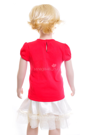 Комплект Дисней Минни футболка с коротким рукавом, светлая юбка, для девочки, красный  1