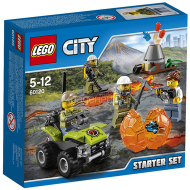 Конструктор LEGO City 60120 Набор для начинающих Исследователи вулканов 0