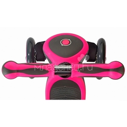 Самокат Globber Primo Plus Titanium с 3 светящимися колесами Neon Pink
