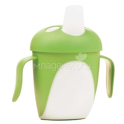 Чашка-непроливайка Canpol Babies С ручками 240 мл (с 9 мес) зеленая