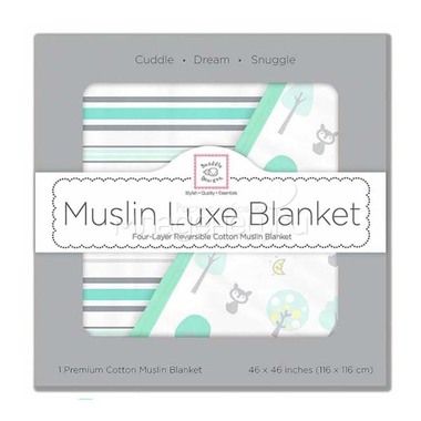 Одеяло муслиновое SwaddleDesigns Luxe Muslin Blue Forest 1
