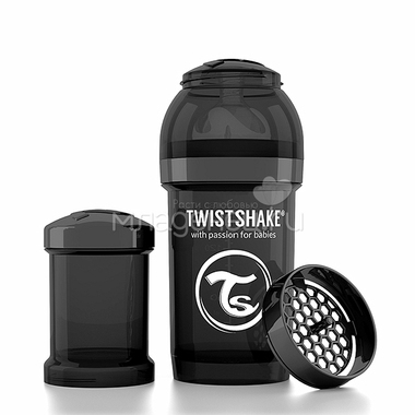 Бутылочка Twistshake 180 мл Антиколиковая (с 0 мес) черная 3