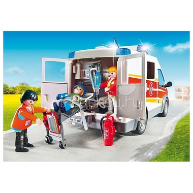Игровой набор Playmobil Машина скорой помощи со светом и звуком 4