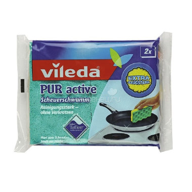 Губка для стеклокерамики Vileda PUR active 2 шт 0