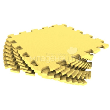 Мягкий пол Eco-cover Жёлтый, 9 деталей 33х33 см 0