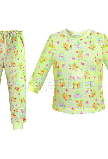 Пижама Детская радуга Полянка, цвет салатовый  2