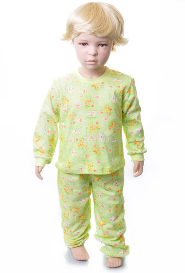 Пижама Детская радуга Полянка, цвет салатовый  0