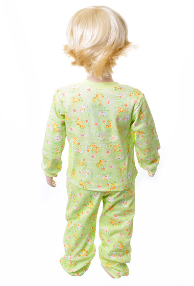 Пижама Детская радуга Полянка, цвет салатовый  1