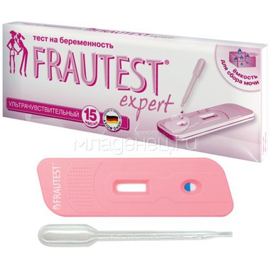 Тест FRAUTEST на определение беременности Expert (в кассете с пипеткой) 1 шт 0