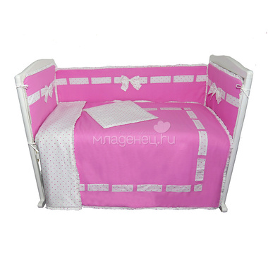 Комплект в кроватку Bambola 6 предметов Нежное Утро Розовый 0