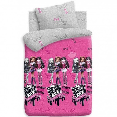 Комплект постельного белья 1,5 поплин Непоседа Monster High Куклы 0