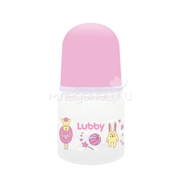 Бутылочка Lubby с силиконовой соской 60 мл (с 0 мес)