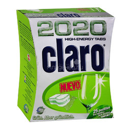 Таблетки для посудомоечных машин Claro Эко 25 шт. High-Energy