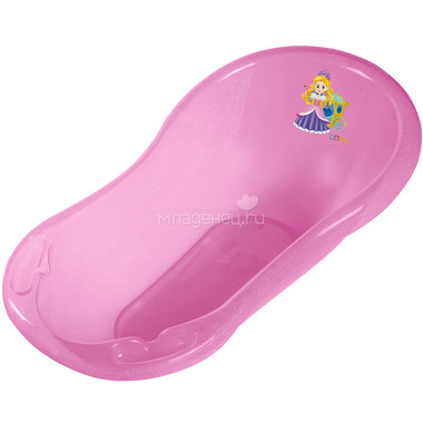 Ванна детская OKT Принцесса 100 см цвет - розовый (прозрачный пластик) 0