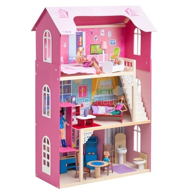 Кукольный домик PAREMO Муза: 16 предметов мебели, лестница, лифт, качели 2