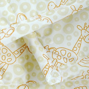 Одеяло Baby Nice стеганное файбер 300силиконизированный 105х140 Мишки и жирафы (бежевый, голубой) 4
