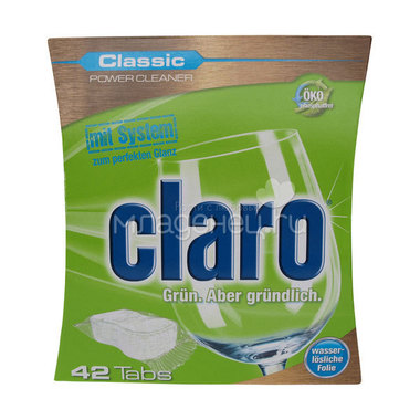 Таблетки для посудомоечных машин Claro Эко 40 шт. Классик 0