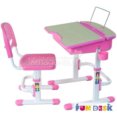 Набор мебели FunDesk Capri парта и стул Pink 0