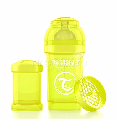 Бутылочка Twistshake 180 мл Антиколиковая (с 0 мес) желтая 3