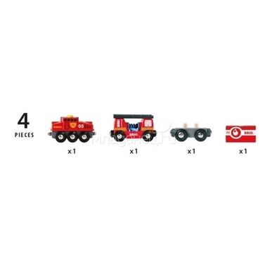 Игровой набор BRIO Пожарный поезд 3