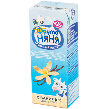 Коктейль Фрутоняня молочный 200 мл Ваниль 2,1% (с 12 мес) 0