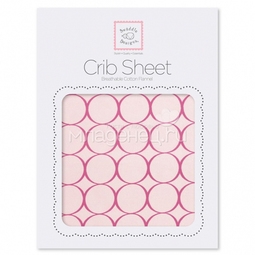 Простынь SwaddleDesigns Fitted Crib Sheet Very Berry Mod