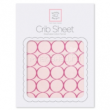 Простынь SwaddleDesigns Fitted Crib Sheet Very Berry Mod 0