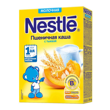 Каша Nestle молочная 220 гр Пшеничная с тыквой (1 ступень) 0