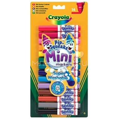 Мини-маркеры Crayola Смываемые, 14 штук 0
