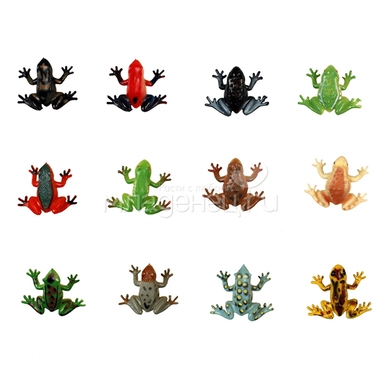 Игровой набор 1toy В мире животных Лягушки, 12 фигурок, 5 см 1