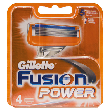 Сменные кассеты для бритья Gillette Fusion Power 4 шт 0