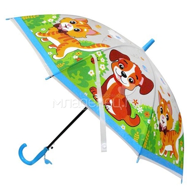 Зонт Играем вместе прозрачный Домашние животные, диаметр 50 см 1