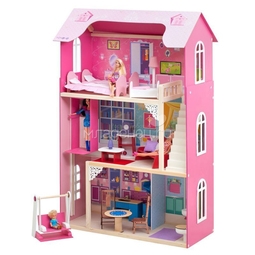 Кукольный домик PAREMO Муза: 16 предметов мебели, лестница, лифт, качели