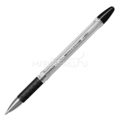 Ручка шариковая STANGER С резиновым упором Черная 1,0 мм 0