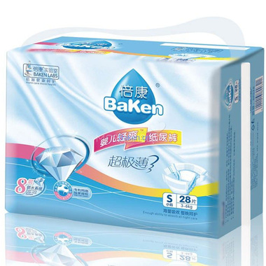 Подгузники BaKen Premium ультратонкие 3-6 кг (28 шт) Размер S 0