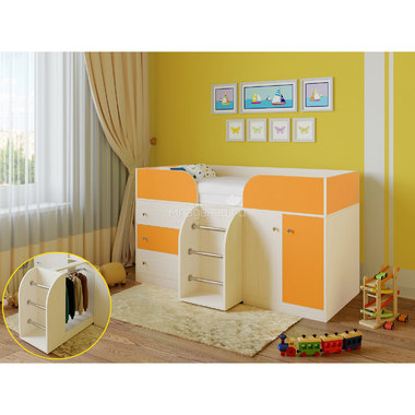 Набор мебели РВ-Мебель Астра 5 Дуб молочный/Оранжевый 1