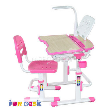 Набор мебели FunDesk Colore парта и стул Pink 1