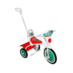 Велосипед трехколесный Малыш с ручкой Красный
