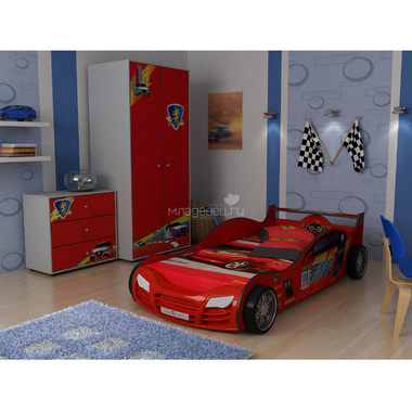 Кровать-машинка Grifon Style R800 Mini night light Красный 5