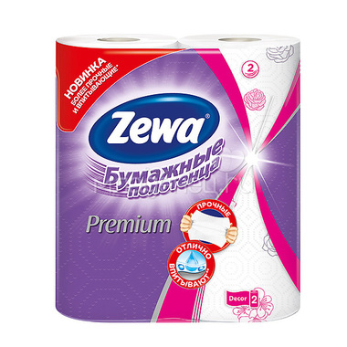 Полотенца бумажные Zewa Премиум Декор 2 шт 0