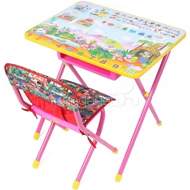 Набор мебели стол и стул Дэми №3 Комфорт Лимпопо Розовый 0