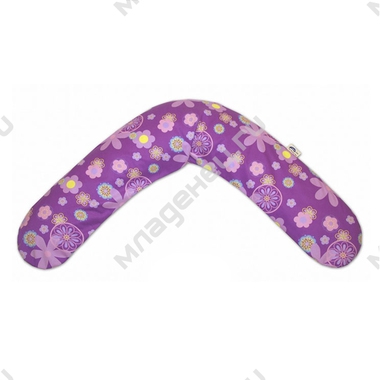 Подушка многофункциональная TheraLine 190 см Цветочки (фиолетовая) 0