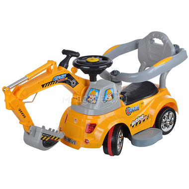 Каталка ToysMax электрическая с пультом Экскаватор Yellow 0
