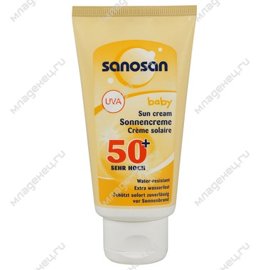 Крем солнцезащитный Sanosan 75 мл (SPF- 50) 0